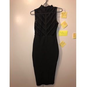 Missguided Midi Black Dress